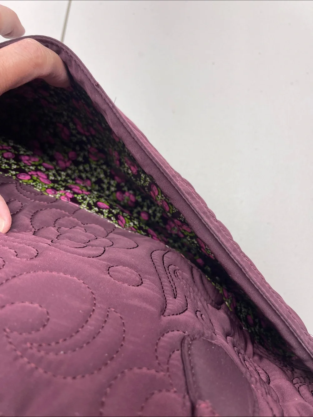 Vera‎ Bradley Quilted Women's Shoulder Diaper Bag, Plum